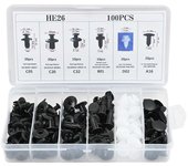 100PCS HE26 Car Rivet Fixing Hook Set For Fender Clamps Plug Suspension Rivet Threshold Repair Clamp On Finish Panels