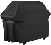 Cubierta para parrilla de 58 pulgadas, cubierta para parrilla de gas y barbacoa, impermeable, material anti-UV con gancho y bucle y cordón ajustable en el dobladillo para Weber Nexgrill Char-Broil Monument Dyna-Glo (58 pulgadas)