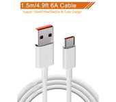 Cable de datos 6A USB Tipo C Mi Turbo para Xiaomi, Samsung, Honor, Xiaomi, Huawei