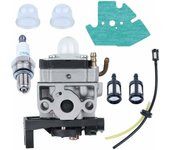 Carburador de motor desbrozadora para Honda GX25 GX35 GX 25 35 HHT35 HHT35S FG110 con junta de tubo y bujía