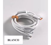 FGNS.Cable de datos carga rápida USB 3 en 1(1.2Metro), cable de datos de carga múltiple 6A/120W, carga rápida, grueso, cable de datos uno a tres adecuado para iP/Micro/USB tipo C tres interfaces