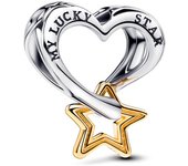 Pandora Charm Estrella y Corazón​ de la Suerte 763513C00 , para Mujer