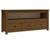 vidaXL Mueble de TV de madera maciza de pino 114x35x52 cm, Mueble de Salon, Mueble TV, Mueble TV salon, Mesa de TV, Mueble tele