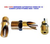 Bebedero automatico cerdo  1-2 cuerpo laton pitorro laton 99354
