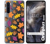 Tumundosmartphone Funda Gel Transparente para OnePlus Nord diseño Otoño Dibujos