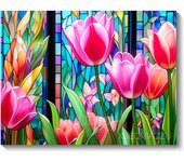 Art Flower Diamond Painting Tulip Full Diamond Mosaic Cross Stitch Kit Rose Bouquet Landscape House Handmade Decor Gift