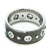 Anillo Xenox Mujer Elegante Acero Negro X1485-54