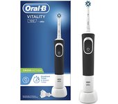 Oral-B Vitality 100 Cepillo Eléctrico Recargable con Tecnología de Braun, 1 Mango Negro, 1Cabezal de Recambio CrossAction