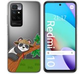 Funda Silicona Transparente para Xiaomi Redmi 10 (2021/2022) diseño Panda Dibujos