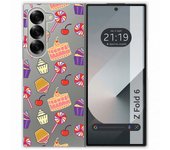 Tumundosmartphone Funda Carcasa Dura para Samsung Galaxy Z Fold 6 5G diseño Dulces 01 Dibujos