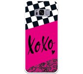Funda compatible con Samsung Galaxy S8 - Diseño Xoxo fondo rosa
