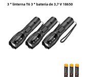 High Power T6 LED Flashlights Camping Torch 5 Light Modes Zoom Light Aluminum Alloys Waterproof Material External 18650 Battery