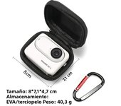 Custom Designed Insta360 GO 3/3s Camera Accessory Storage Bag, PU Leather Portable Carrying Case  for GO3/3s Camera Equipment