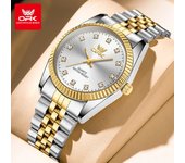 OPK 6027 Watches For Men Stainless Steel Quartz Watch Zircon Scale Wristwatch Waterproof Luminous  Automatic Watch Reloj Hombre