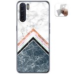 Tumundosmartphone Funda Gel Tpu para Oppo A91 diseño Mármol 05 Dibujos