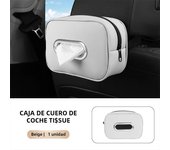 BLALION Car Tissue Box Holder Nappa Leather Car Center Console Armrest Napkin Box Sun Visor Backseat Tissue Case with Fix Strap