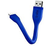 Cable de datos SBS mini 12cm microUSB azul