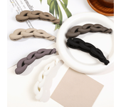 Women's frosted banana clip vertical clip back Fried Dough Twists hairpin pan hair grab ponytail clip hair accessories