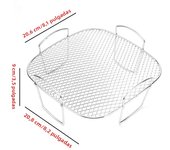 Square Hot Air Fryer Accessories Metal Oven Baking Rack Cooking Grill Holder for Cosori,Instant,Vortex,Foodi Airfryer Basket