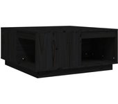 vidaXL Mesa de centro de madera maciza de pino 80x81x36,5 cm Natural, Blanco, Gris Mesita de Salón o Comedor o Auxiliar Mesa de Café Meuble Salón