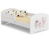 Cama de criança 160 x 80 colchão e estrado incluídos Kobi Luk Girl with unicorn