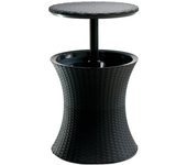 Keter Mesa de bar nevera Rattan antracita 203835