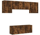 vidaXL Muebles de TV de pared 6 piezas madera de ingeniería, Mueble de Salon, Mueble TV, Mueble TV salon, Mesa de TV, Mueble tele