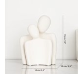Minimalist Abstract Embrace Couple Sculpture Lover Characters Bust Grainy Ceramic Statues Large Modern Stylish Wedding Gifts Hot