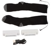 Calcetines calefactados eléctricos con batería recargable, calcetines térmicos calentados para exteriores, calcetines cálidos de algodón para invierno para hombres y mujeres