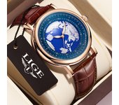 2023  New LIGETop Brand Luxury Man Wristwatch Waterproof Luminous  Unique Men Watches Leather Quartz Men's Watch Male reloj