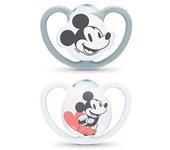 Nuk Chupete Space Mickey Gris 6-18 Silicona 2 Uds