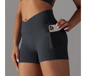 Seamless Sports Shorts V-waist High Waist Push Up Yoga Knitted Shorts Elasticity Gym Running Yoga Shorts Breathable Short