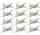 100 Piezas Pinza De Flor Navideña Pinzas De Prueba Electricas Resort De Cocodrilo De Navidad Clip De Adorno De Navidad Flor De Navidad Acortar Pequeño Metal Plancar