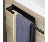 Toalleros de Baño sin Taladro Adhesivo,Toallero Acero Inoxidable 304 Cepillado Accesorios sin Taladro para Baño y Cocina 28CM,Plata