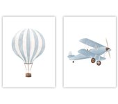 Set de 2 cuadros calidad premium con marco de madera - 30x40 cm o 50x70 cm - POSTER LAB