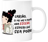 LOVELY TAZA CARIÑO SI ME VAS A MONTAR UNA ESCENA ESPERO QUE SEA PO CAJA:2 unidades  LOVELY STORY