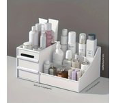Makeup table with large capacity desktop storage, drawer rack, for versatile storage of skincare products and cosmetics