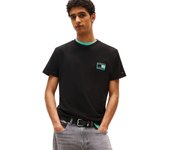 Camiseta Tommy Slim Pop Color Hombre Negro