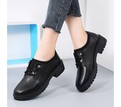 2024 New Women Oxford Shoes Flats Casual Shoes Pu Leather Round Toe Flat Heel Business Shoes Korean White Sneakers Women Shoes