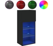 vidaXL Mueble para TV con luces LED 40,5x30x90 cm, Mueble de Salon, Mueble TV, Mueble TV salon, Mesa de TV, Mueble tele