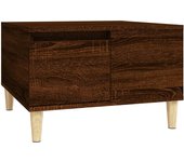 vidaXL Mesa de centro madera contrachapada 55x55x36,5 cm Blanco, Negro, Blanco brillante Mesita de Salón o Comedor o Auxiliar Mesa de Café Meuble Salón