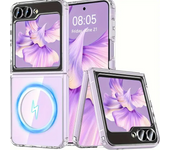 Galaxy Z Flip and Fold 3/4/5/6 Magnetic Case: Durable, Air-Cushioned, Transparent - Support Wireless Charging