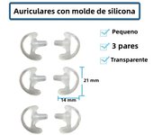 Silicone Earmold Earbud for Universal Walkie Talkie Radio Air Acoustic Coil Tube Earpiece Headphone Suitable Headset accessories