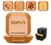 100/50pcs Non-Stick Air Fryer Disposable Paper Liners,Compatible with Most Air Fryer Models,Baking Sheets for Baking,Frying Food