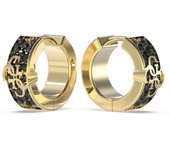 Guess Pendientes Hombre 4g Xever De Acero Dorado
