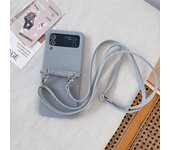 Crossbody PU Leather Phone Case for Samsung Galaxy Z Flip 6 5 4 3 Flip6 Flip5 Flip4 Flip3 5G Protective Shockproof Cover