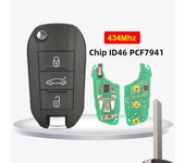 434MHz PCF7941 Chip Remote Car Key For Peugeot 308 408 508 2008 3008 4008 5008 208 30 Citroen C-Elysee C4-Cact HU83 VA2 Blade