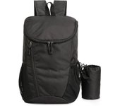 Ligera, Pequeña mochipa impermeable para el Aire Libre, mochipa duradera y plegable, mopila informal práctica para el día a Día, color Negro
