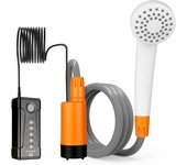 Ducha de Camping portátil, Ducha con batería, Ducha con batería Recargable, Bomba de Mano de Ducha de Camping con Manguera de 1,8 m para Camping, Senderismo, Viajes.