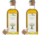 Aceite de Oliva Virgen Extra Veraoliva - 2 Frascas de Cristal 500ml con Dosificador
